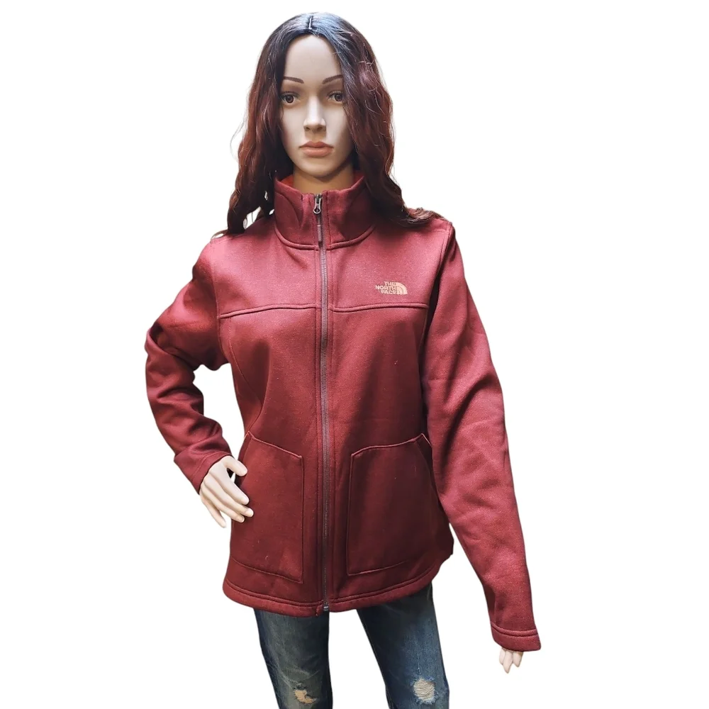 The North Face Red/Orange High Collar Ski Jacket - Picture 2 of 3